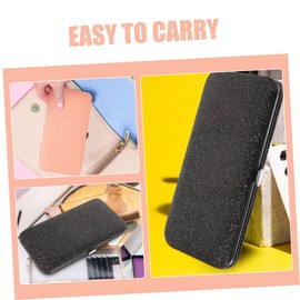 FRCOLOR 2pcs Portable Eyelash Tweezers Storage Case Stylish Tweezers Holder for Easy Carrying and Protection Durable Organizer for Beauty Tools Pink Black