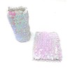 White Pair Of Womens Sequin Polyester Fancy Dress Wristbands 16