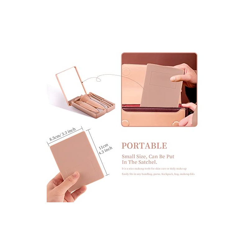 Juego De Brochas De Maquillaje De Viaje, Correctores De Polvo