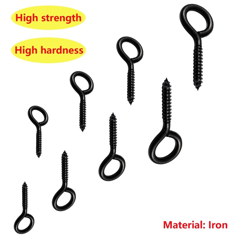 Qrity Pack of 20 Eye Screws 16 mm, Screw Ring,