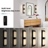 Battery Operated Resin Wall Sconce - Wireless Rechargeable Black Wall