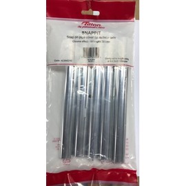 Talon - Snappit - Chrome Pipe Cover Radiator Tails - Pack of 10 - Pipe Cover with Measurements ‎2 x 2 x 20 cm - Cover Copper Pipe - UV Stabilized - Made with UPVC