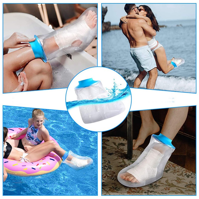 Waterproof Foot Cast Cover Reusable Elastic Ankle Wound Protector for