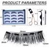 Melearch Magnetic Eyelashes, 6 Pair Reusable False Lashes, 3D Natural