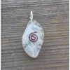 ORGONE SELENITE GEMSTONE EYE SHAPED PENDANT ORGONITE (ONE)