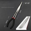 11-Inch Long Nose Pliers – Bent Handle Tool with 5