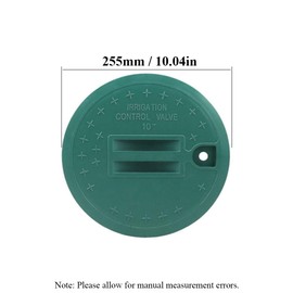 TopHomer 2PCS Green Sprinkler Valve Cover, 255mm / 10.04in, Plastic Irrigation Valve Round Box Lid, for Outdoor Sprinkler Irrigation Control Water System Yard, Lawn, Outside (2PCS)