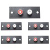 SQXBK RCA Connector 5PCS Black 2 Way RCA Terminal Wall