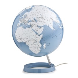 Waypoint Geographic Light & Color Globe Blue, 12" Illuminated Designer Series World Globe, Elegant, Minimalist Decorative Globe for Home and Office Décor