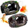 2 PCS Broken Barrel Aquarium Decorations, Caves Hide Hut Fish