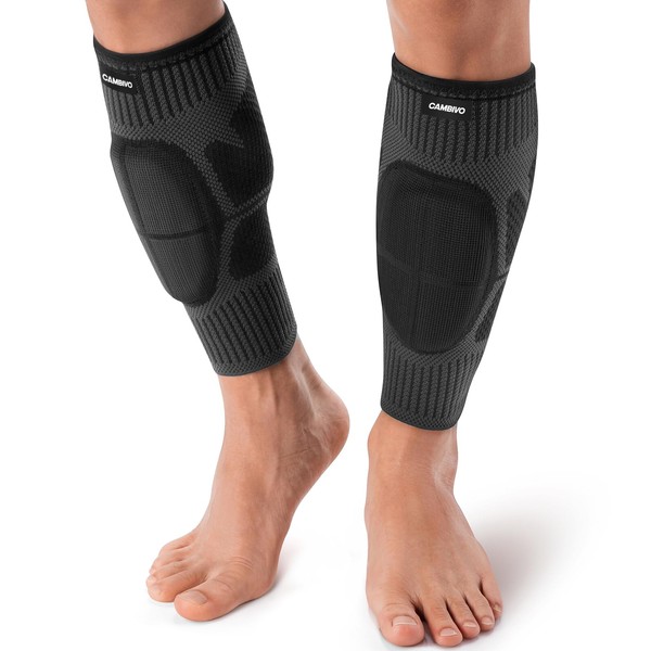 CAMBIVO Calf Compression Sleeves with EVA Pads for Shin Splints,