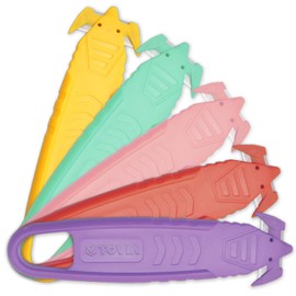 Safety Box Cutter T TOVIA Utility Cutter Assorted Colors 5 pcs for Cartons, Cardboard, Wrap, Straps, Film (5 PCS - MIX)