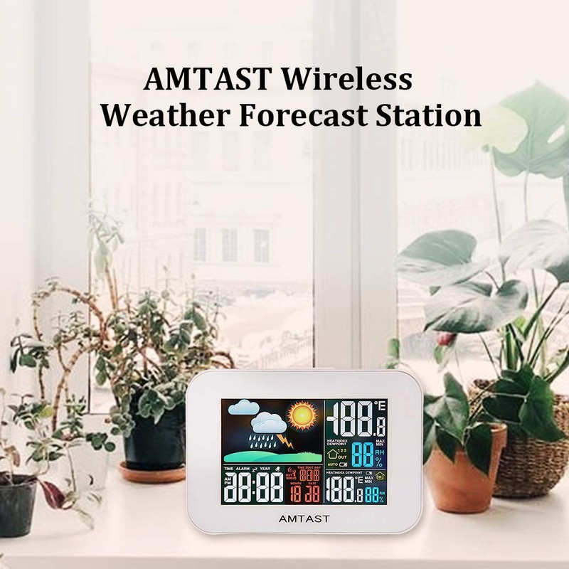 AMTAST Wireless Weather Station Color Display Digital Weather Station with
