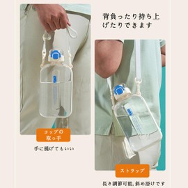 IOLOYU Water Bottle, 25.6 fl oz (750 ml), Stylish Bottle, For Boys and Girls, Easy to Wash, Lightweight, Clear Bottle, Plastic BPA Free, Large Capacity, Transparent, One-Touch Water Bottle, Stylish,