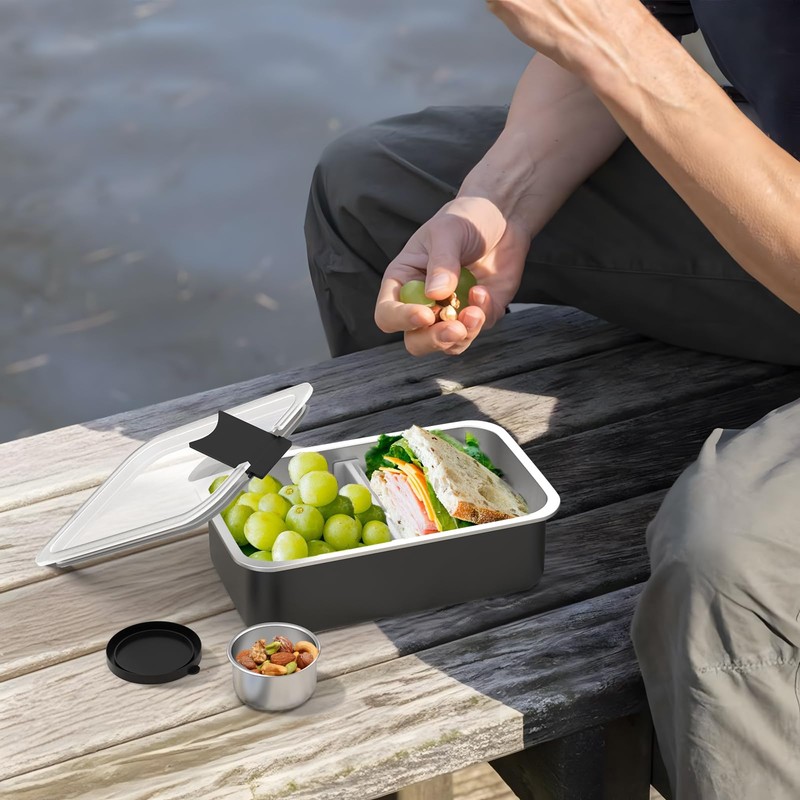 Bakpoco Stainless Steel Bento Lunch Box for Adult, 42oz Leak-Proof