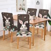 JUMBEAR Easter Cute Rabbit Chair Covers for Dining Room 2PCS,Stretch