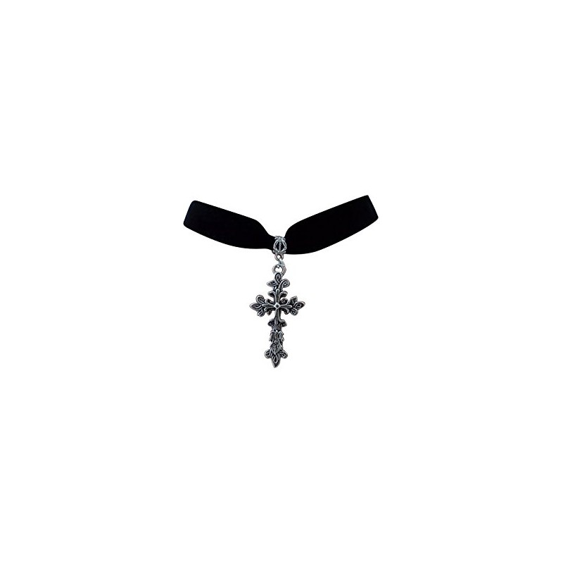 dunns-jewels Black Velvet 16mm Wide Choker in Black with a