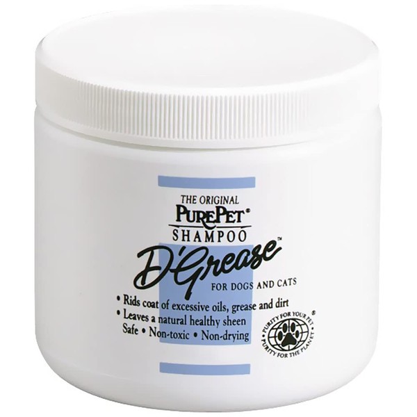 PUREPET Professional D'Grease Dog & Cat Shampoo Deep Cleans All