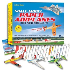 Scale Model Paper Airplanes Kit: Iconic Planes That Really Fly! Slingshot Launcher Included! - Just Pop-out and Assemble (14 Famous Pop-out Airplanes)