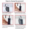 Combination Locker Padlock,Combination Lock, 10 Digits Push Button Padlock Black
