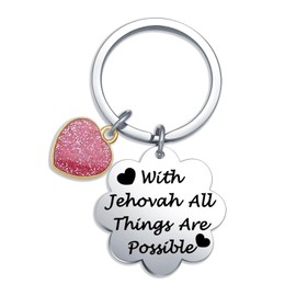 Fmekosdz Jehovah Witness Accessories Jehovah Witness Ministry Gifts For Jw Pioneer Keychain JW Pioneer Appreciation Gifts Christian Themed Gifts JW Charm Jewelry Jehovah Witness Inspirational Keychain