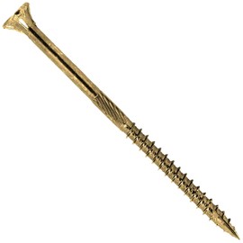 Jake Sales #9 x 3-1/8" Gold Star Wood Screw Torx/Star Drive Head - Multipurpose Torx/Star Drive Wood Screws - (1 Pound - 75 Approx. Screw Count)