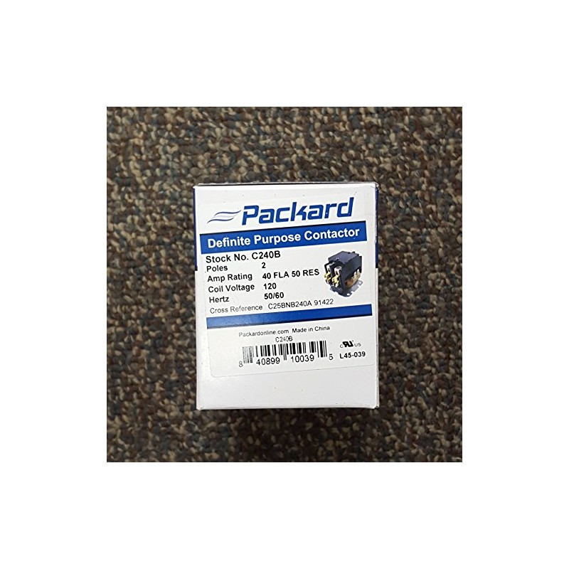 Packard C240B Packard Contactor 2 Pole 40 Amps 120 Coil