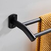 Dancrul Black Double Towel Bar, Hand Towel Racks for Bathroom