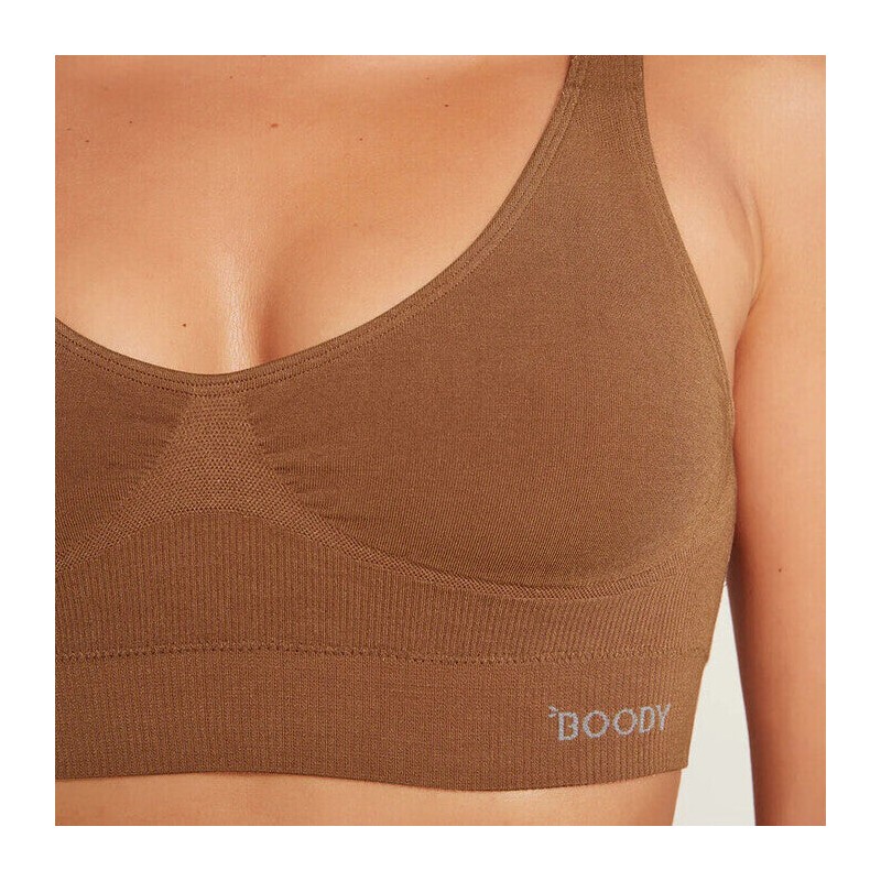 Boody Seamfree Crop Bra, White / L