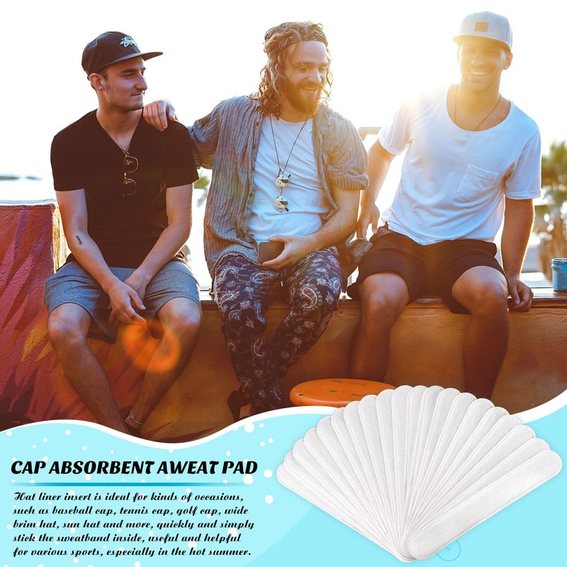 Gejoy Hat Sweat Liner Cap Absorbent Sweat Pad Hat Sweat
