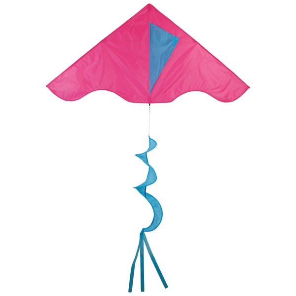 In the Breeze Pink/Aqua Colorblock Delta Kite, 55-Inch