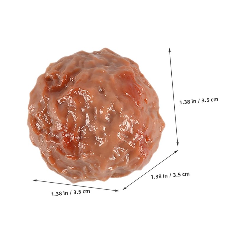 SUPVOX 5pcs Artificial Beef Meatball Model Fake Food Toy Realistic