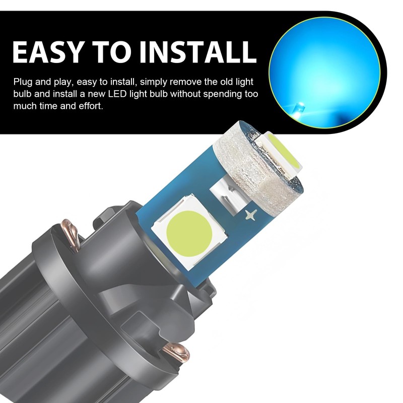 MOXRUQ 20 PCS T5 Led Bulbs Dash Lights, 37 74