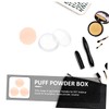 Baluue 3 Sets Loose Powder Box with Puff Loose Powder