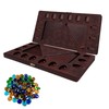 4-Player Mancala Board Game, Foldable Solid Wood with 110 Multi-Coloured