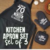 InnoBeta 70th Birthday Gifts for Women Apron Set of 3,