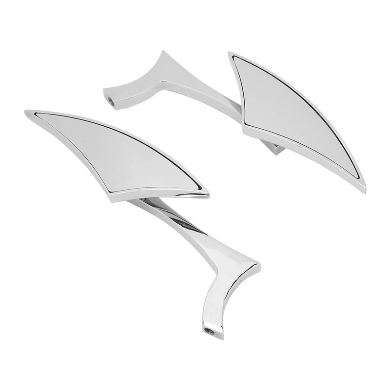 Motorcycle Spear Blade Mirrors 180 Degree Adjustable Rear View Side