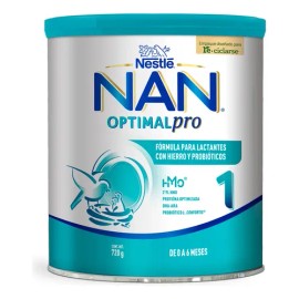 NAN 1 Optimal Pro Fórmula Para Lactantes con Hierro y Probióticos, De 0 a 6 Meses, Lata de 720 g                                                      