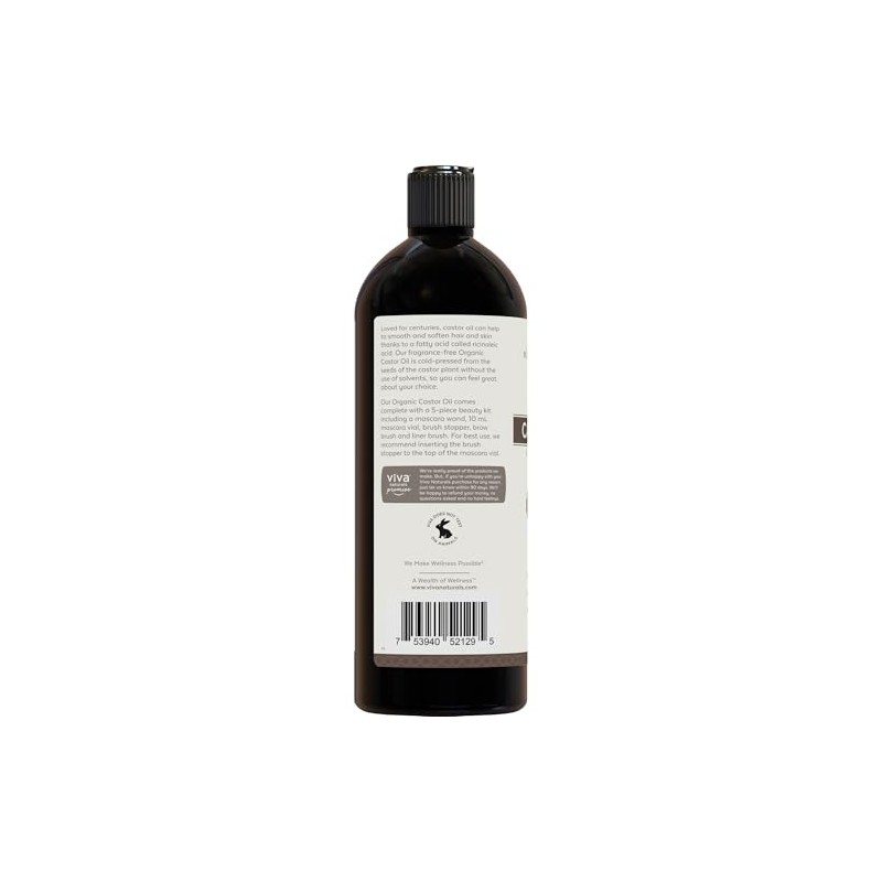 Aceite de Ricino Viva Naturals Orgánico Organic Castor Oil, 16