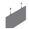 STAS suspension set with panel hanger (10 mm) and ceiling