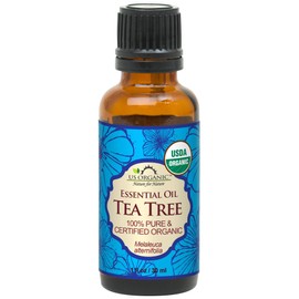 US Organic 100% Pure Tea Tree Essential Oil, Steam Distilled, USDA Certified Organic, for Hair, Skin, Scalp, Foot, Toenails, and More. Sourced from South Africa, Undiluted, Non-GMO (30 ml)