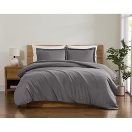 Truly Soft Everyday - Juego de edredón para Cama Individual XL, Color Gris Oscuro