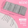 500Pcs Bobby Pins, Silver Bobby Pins for Gray Hair 2inch