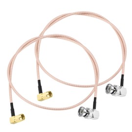 DMiotech 2 Pcs 20" SMA Male Right 90 Degree to BNC Male Right Angle Connector Cable,RG316 Coaxial Cable 50 Ohm Low Loss Antenna Extension Cable Adapter for Router Antenna GPS LAN Common