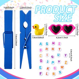 VioraWhite 40 Sets Cheer Pins Multicolored Spirit Clips Volleyball Clothespins for Backpacks 400 Pcs Colored Beads Decorations for Cheer Team Gifts Bulk(Multicolor,Vibrant)