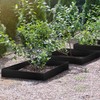 LAVEVE Landscape Edging Galvanized Steel Black, Hammer-in Metal Garden Edging