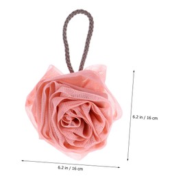 Outanaya 2 Pcs Flower Shape Shower Sponges Cute Rose Bath Balls for Women Soft Mesh Loofah for Gentle Exfoliation Durable Easy to Store for Family Friends