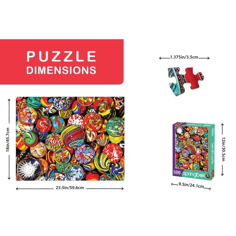 Springbok's 500 Piece Jigsaw Puzzle Marble Madness - Made in