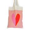 Wee Blue Coo Breton Stripe Love Heart Cotton Tote Reusable