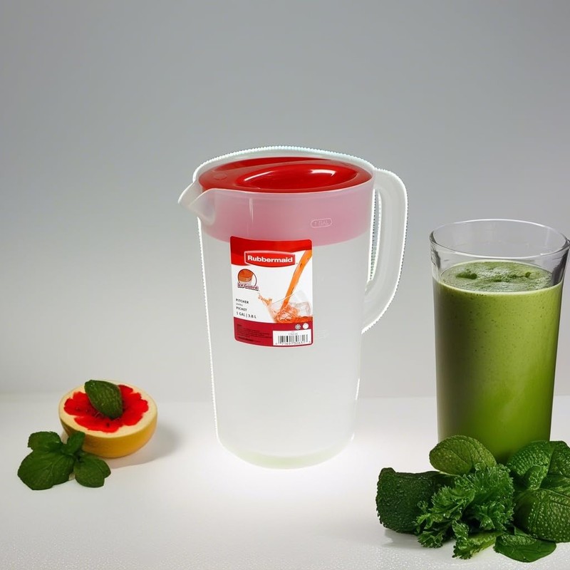 Rubbermaid Clear Pitcher, 1 Gallon (Pack of 3)